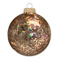 thumbnail image 5 of Glass Christmas Tree Ornaments - 67mm / 2.63" [6 Pieces] Designer Balls from Christmas By Krebs Seamless Hanging Holiday Decor (Metallic Gold Spangle), 5 of 5