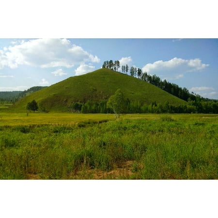 Russian Landscape - LAMINATED POSTER Russia Summer Nature Baikal Trees Hill Landscape Poster Print 24x16 Decal