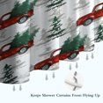 thumbnail image 6 of Red Christmas Truck and Tree Pattern Shower Curtain 36"x72" ,Bathroom Decorative Shower Curtains Set with 12 Hooks,Modern Waterproof Washable Shower Curtain, 6 of 6