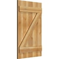 thumbnail image 2 of 21 1/2"W X 35"H Timbercraft Four 5 3/8" Boards Joined Board-N-Batten Shutters W/Z-Bar, Rough Sawn Western Red Cedar (Per Pair), 2 of 13