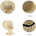 thumbnail image 3 of Women Floppy Sun Hats Fashionable Summer Wide Brim Cap BeachStraw Hat UV UPF50 Travel Packable, 3 of 5
