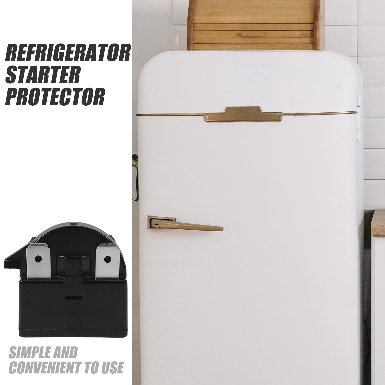 Hemoton 2pcs Refrigerator Overload Protectors Freezer Compressor Overheat Protector Replacement