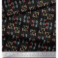 thumbnail image 2 of Soimoi Black Rayon Fabric Joker Face & Colorful Arrow Print Fabric by Yard 56 Inch Wide, 2 of 3
