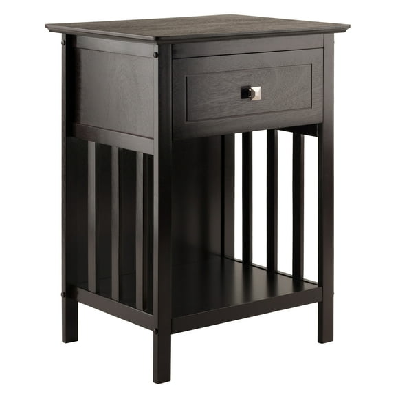 Winsome Marcel 1-Drawer Nightstand, Coffee Finish