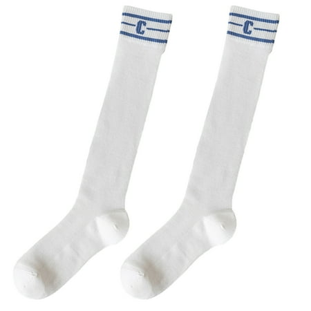 

Women Student Preppy Style Colorblock Striped Mesh Cotton Calf Socks Stockings