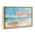 thumbnail image 2 of Stupell Industries Coastal Pastel Pink Watercolor Beach Gold Floating Frame Canvas Art, 31 x 21, by LSR Design Studio, 2 of 7