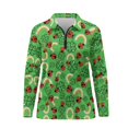 thumbnail image 2 of Uorisanigo Ladybug Four-Leaf Women's Long Sleeve Golf Shirt Size XS Fashion Quarter Zip Colorful Moisture Wicking Casual Tennis Activewear Soft Quarter Zip Pullover, 2 of 7