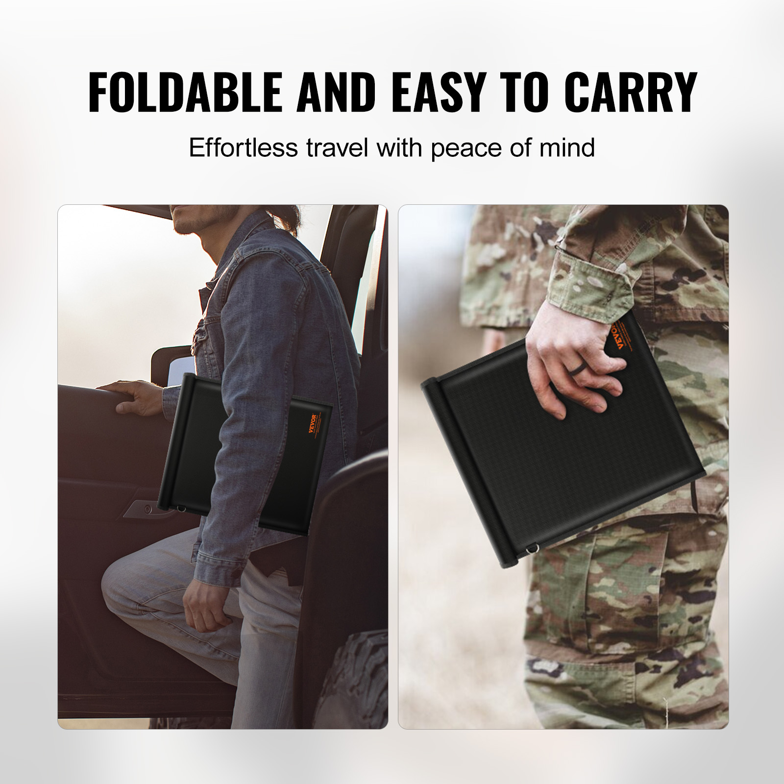 VEVOR Faraday Bag, Faraday Pouch Set for Laptop (16.9 x 15"), Fireproof & Waterproof Faraday Signal Blocking Holder for Car Keys, Phones & Tablets, Anti-Theft Pouch & Anti-Hacking Case Blocker, Black