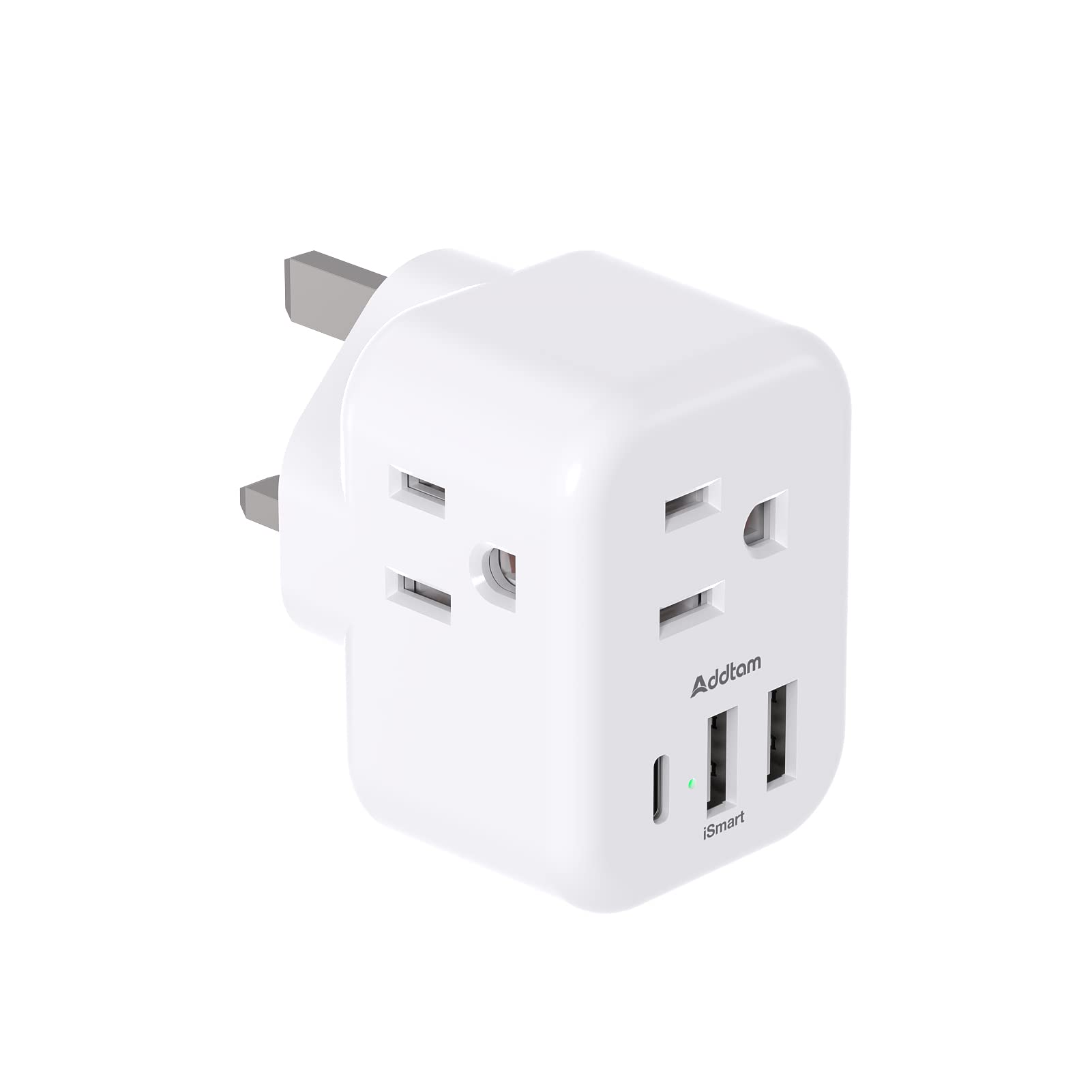 US to UK Ireland Travel Plug Adapter, Type G Power Outlet Adapter with