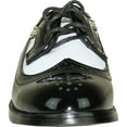 thumbnail image 2 of VANGELO Boy Dress Shoe TAB-3KID Oxford Formal Tuxedo for Prom Wedding Black/White Patent Two Tone, 2 of 8