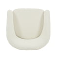 thumbnail image 3 of Modern 360° Swivel Accent Chair, Boucle Upholstered, Comfy Barrel Chair for Living Room, Bedroom Office, Cream White., 3 of 5