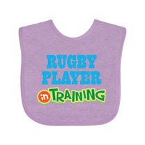 Inktastic Rugby Player in Training Boys or Girls Baby Bib