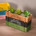 thumbnail image 5 of Natural Wood Rectangle Planter Box (8.66*3.54*1.97") Garden Planter Wooden for Outdoor Plants Vegetables Herbs, Multiple Color Choices Rustic Wooden Planters, Indoor Decorative Box（Brown）, 5 of 6