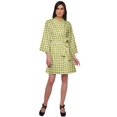 thumbnail image 2 of Moomaya Short Robe For Women Plus Size Printed Cotton Robe Lightweight Nightwear, 2 of 6