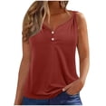 thumbnail image 2 of LSLJS Womens Sleeveless Button Detail Tank Top Button Tank Top Versatile Casual T-Shirt In Solid Color, Womens Tank Tops, 2 of 6