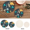 thumbnail image 4 of Dinosaur 2 Pack Pot Holders Trivets, Heat Resistant Hot Pads for Kitchen Table Decoration Trivets for Hot Dishes/Pot/Bowl/Teapot/Hot Pot Holders, 7" + 9.45", 4 of 7