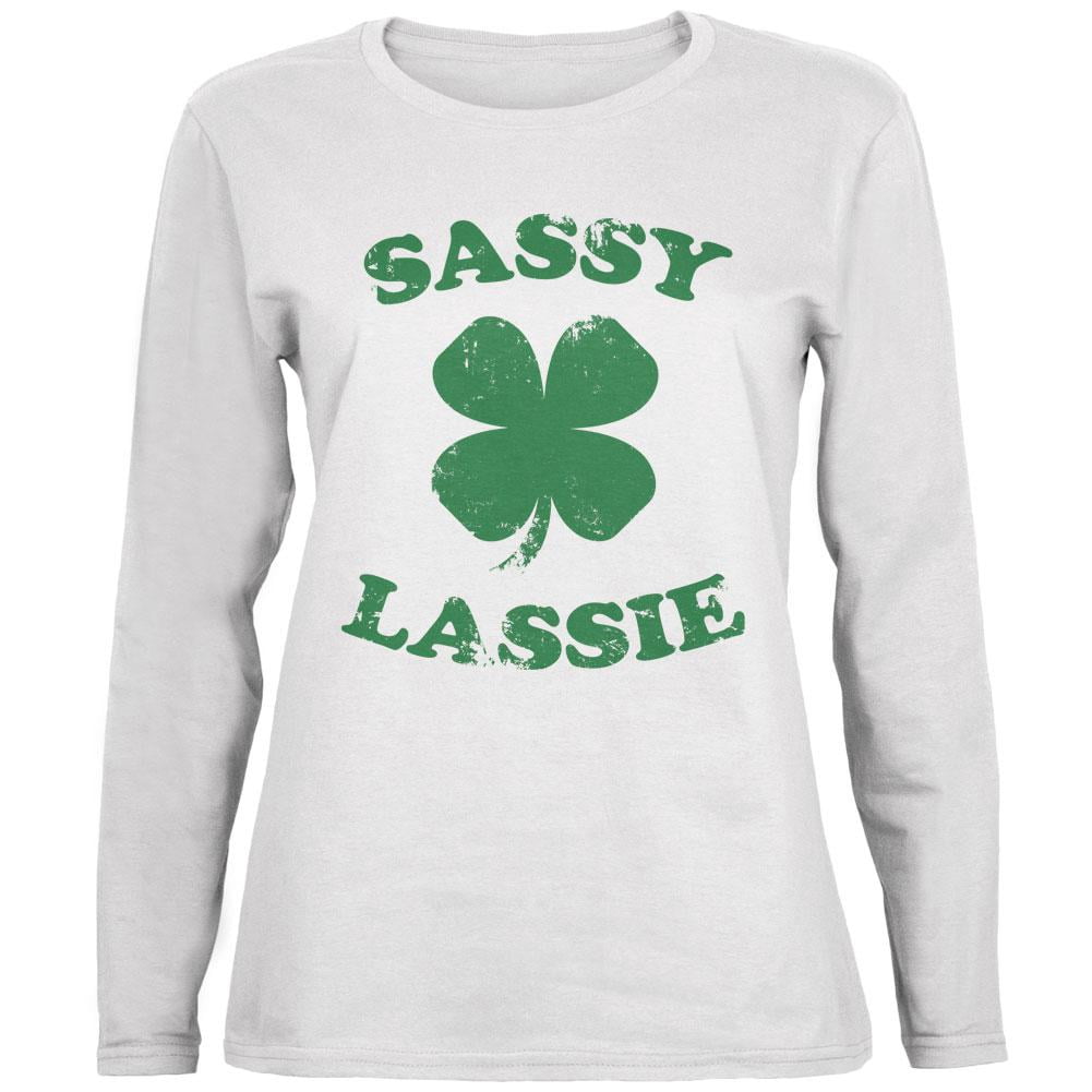 Sassy Lassie St Patricks Day Shirt shamrock Tee Womens St Paddys Cute St Pattys shirt Shenanigans Drinking shirt for St Patricks Day
