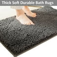 thumbnail image 4 of LQQBOX 3 Pieces Bathroom Rugs, Ultra Soft Non Slip Absorbent Chenille Toilet Bath Mat Set (Dark Gray), 4 of 7