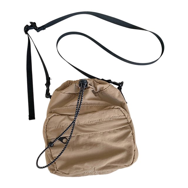 Bolso informal para mujer con múltiples bolsillos, bandolera suave para niñas adolescentes (caqui)