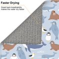 thumbnail image 6 of Honeii Seal Fox Seagull Whales for Dish Drying Mat for Kitchen Counter, Non-slip Rubber Backed, Hide Stain Kitchen Super Absorbent Draining Mat, Dish Rack Pad, 6 of 8