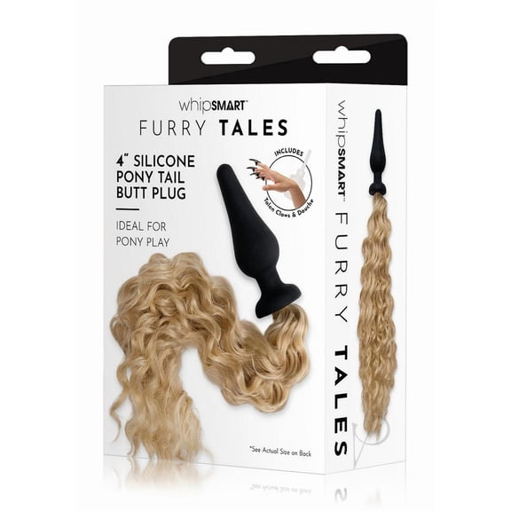Whipsmart Furry Tales Silicone Plug with Blondie Pony Tail 4"
