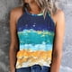 thumbnail image 2 of Tops Para Mujer Elegante Blusa Casual Estampado de Moda Sin Mangas Pliegue Estampado Floral Plisado Odeerbi ODB161915, 2 of 6