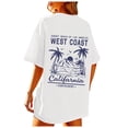 thumbnail image 2 of Womens Short Sleeve Tops T Shirt Beach Oversized Graphic Tees Baggy Aesthetic Shirts Tops Summer Tops L, 2 of 6