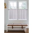 thumbnail image 7 of Half Window Curtains 24 Inches Long, Abstract Plaid, Window Treatment Curtain Drapes, Minimalistic Multi Colors Country Rustic Plaid Short Curtains Tiers for Kitchen Over Sink, 27.5"x24", 2 Panels, 7 of 7