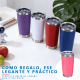 thumbnail image 5 of Pack de 5 Tazas Aislantes 20oz/600ml con Tapa, Acero Inoxidable 304, Doble Pared al Vacío para Café y Agua - Vaso Reutilizable Ideal para Camping, Gimnasio & Actividades Exteriores. Regalo Perfecto, 5 of 26