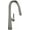 Stainless Steel, variant on Riobel Lk101 Ludik 1.6 GPM Single Hole Pull Down Kitchen Faucet - Black