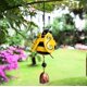 thumbnail image 3 of Carillón de viento de abeja de mariquita con gancho colgante, campana de viento de cristal de Metal para jardín, Patio, Patio (1 uds) JAMW Sencillez, 3 of 4