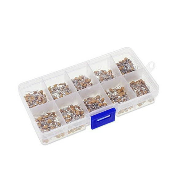 HEATSHAKING 500Pcs Monolithic Ceramic Electrolytic Capacitor Assorted Kit for Electronics Components