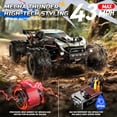 thumbnail image 3 of DEERC Brushless Fast RC Cars for Boys & Adults, 55KM/H, 1:18 Off-Road RC Truck, All Terrain 4x4 Racing Mecha Car, 50 Mins, Waterproof Remote Control Monster Truck, Compatible with 3S Battery, 3 of 10