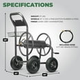 thumbnail image 6 of Xtremepower US Hose Reel Cart, Hose Cart with Wheels Heavy Duty, Industrial Hose Reels for Outside, 300-Feet of 5/8" Hose Capacity, 6 of 6