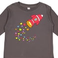 thumbnail image 4 of Inktastic Valentine's Day Rocket Ship with Hearts Boys or Girls Long Sleeve Toddler T-Shirt, 4 of 5
