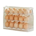 thumbnail image 1 of Egg Rack Rotatable Handle Design Protective Large Capacity Space-saving Store Eggs Reusable Refrigerator Door Egg Storage Container Kitchen Supplies, 1 of 12