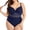 Royal Blue, variant on Neinkie Women Plus Size One Piece Swimsuits Tummy Control Bathing Suit Front Crossover Swimwear Strapless Monokinis
