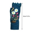 thumbnail image 3 of Womens Handmade Knitted Autumn Winter Gloves Retro Crochet Gloves, 3 of 5