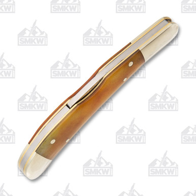 Rough Ryder RR2003 Lockback Razor Smooth Amber Folding Pocket Knife
