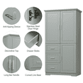 thumbnail image 5 of ROOMARK Tall and Wide Storage Cabinet with Doors for Bathroom/Office, Three Drawers, 5 of 9