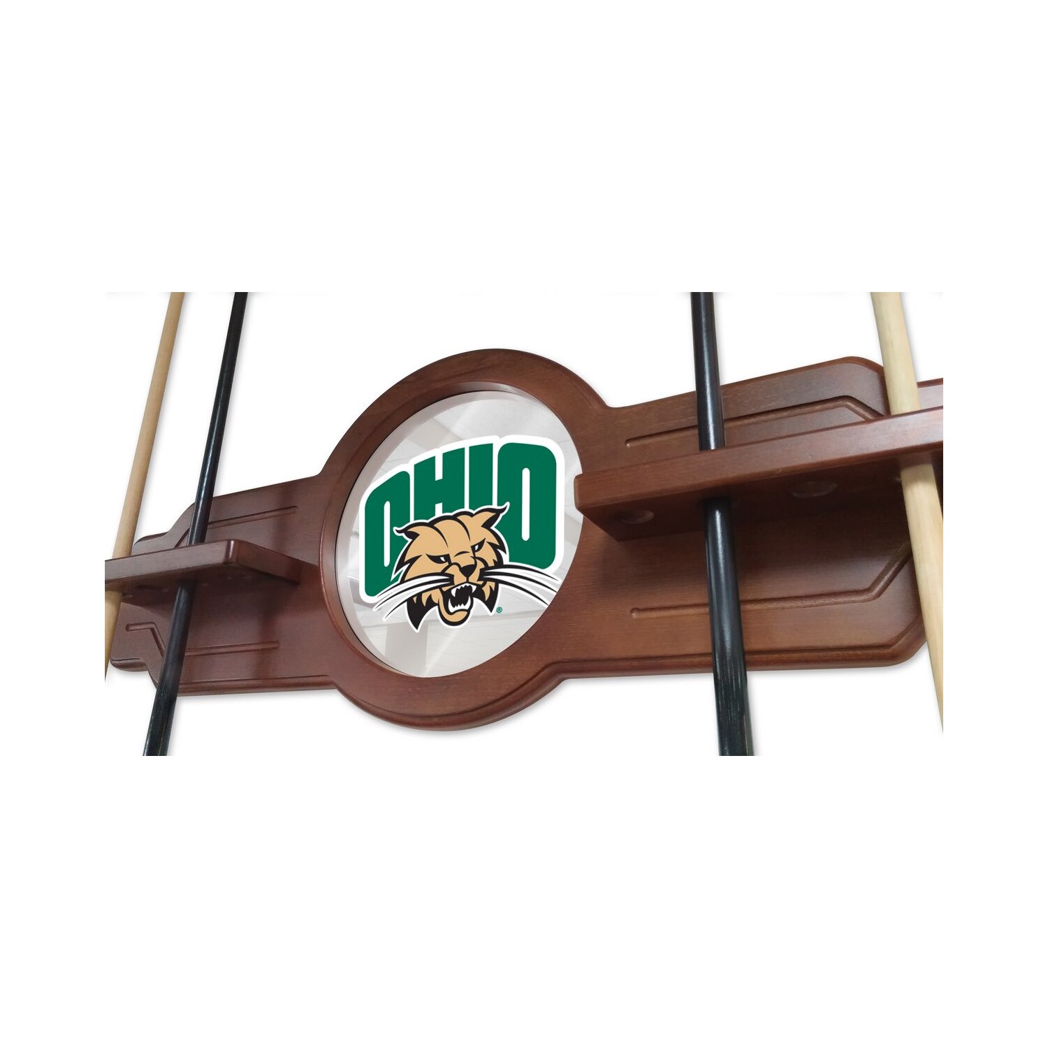 Ohio University Solid Wood Cue Rack with a English Tudor Finish - image 3 of 3