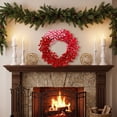 thumbnail image 3 of Christmas Wreath, Classic Festive Hanging Wreath with Realistic Artificial Pine Cones, Berries, and Olive Leaves, Made of Plastic, for Front Door, Living Room, and Garden, 3 of 6