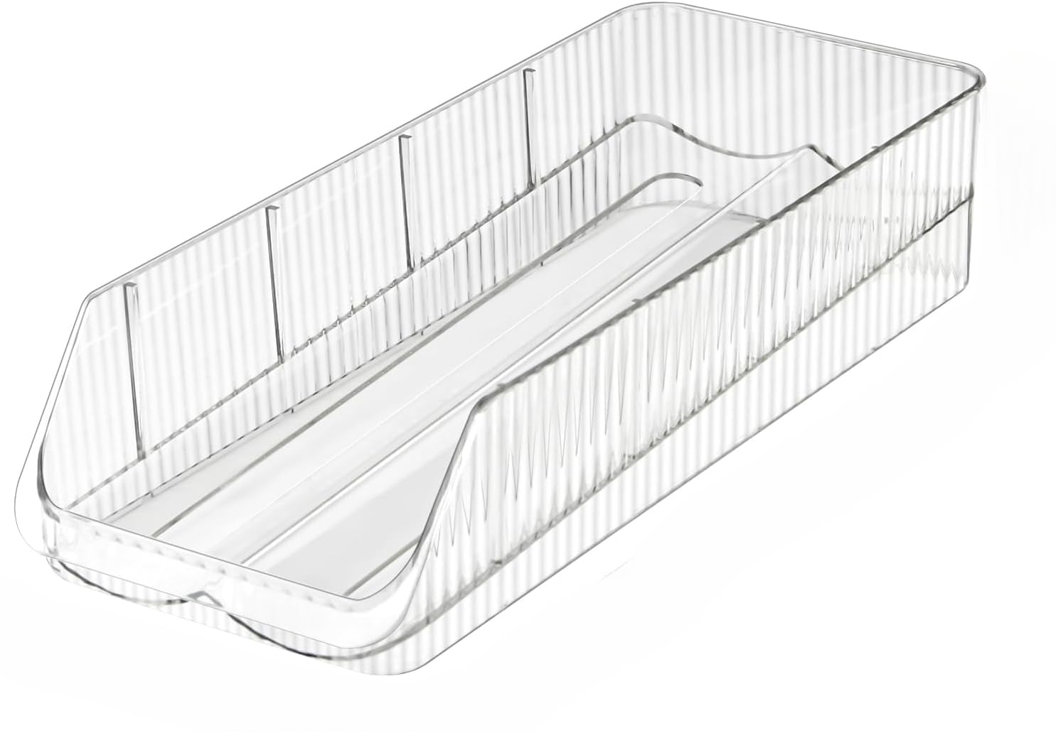 16 Egg Holder for Fridge, Rolling Egg Container, Stackable Egg Tray Holds 16 Eggs - Clear