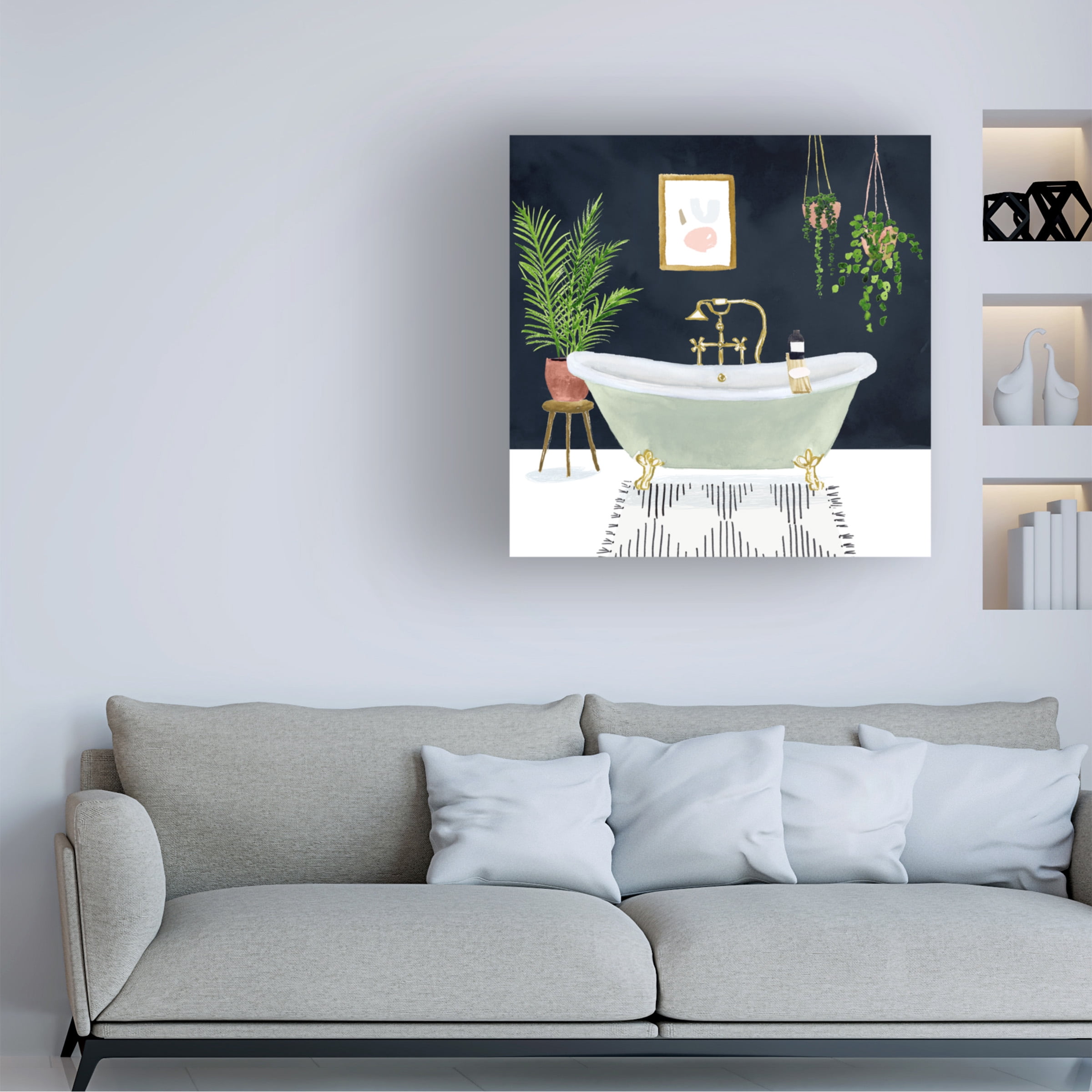 Victoria Borges 'Boho Bath I' Canvas Art