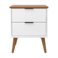 thumbnail image 3 of Solid Wood Nightstand – 2 Drawer Modern Bedside Table for Bedroom, Apartment or Small Spaces, 3 of 6