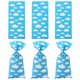 thumbnail image 2 of Nvzi 150 bolsas de celofán con cierres giratorios para dulces, galletas, repostería, pasteles, bodas, cumpleaños (azul y blanco), 2 of 5
