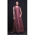 thumbnail image 2 of Bimba Robe Longue Florale pour Femme, Fête, Col en V, Fente avant, Sans Manches, Maxi - Grande, 2 of 5