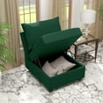 thumbnail image 5 of Ainfox Upholsterd Storage Armless Chair Module For Modular Couch, Reversible Sleeper Couches, Modular Sectional Sofas Seats Forest Green, 5 of 9