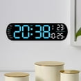 thumbnail image 2 of Reloj despertador digital, reloj de escritorio conmutable  degreeF/ degreeC, visualización de temperatura, fecha y semana, reloj calendario para mesita de noche, Azul mayimx  Reloj despertador digital, 2 of 7