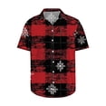 thumbnail image 4 of Awdenio Mens Shirts Christmas Hawaiian Shirt for Men Short Sleeve Button Down Plaid Santa Vacation Dress Shirts,Size S, 4 of 5